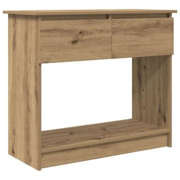 Vidaxl Konzolna mizica s predali artisan hrast 85,5x38,5x74,5 cm