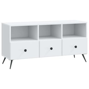 Vidaxl TV omarica s predalom Bela 102 x 34,5 x 50 cm Inženirski les