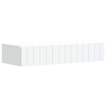 Vidaxl Stenska stranska miza Bela 87,5 x 34,5 x 17 cm Inženirski les