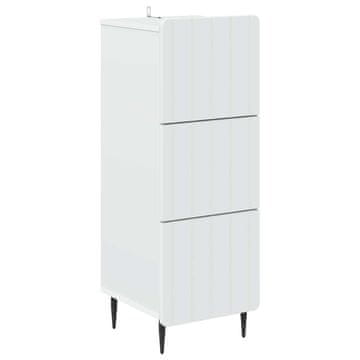 Vidaxl Predalna omara Bela 33 x 34,5 x 92 cm Inženirski les