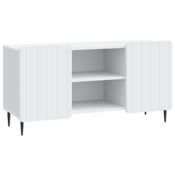 Vidaxl TV omarica Bela 102 x 34,5 x 52 cm Inženirski les