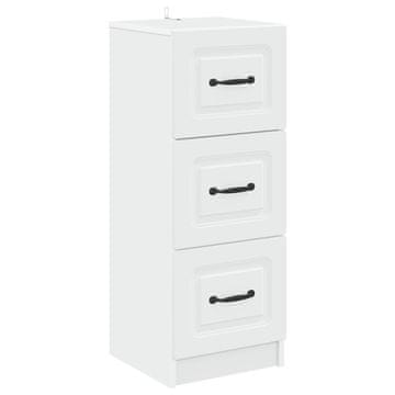 Vidaxl Predalna omara Bela 33 x 34,5 x 87 cm Inženirski les