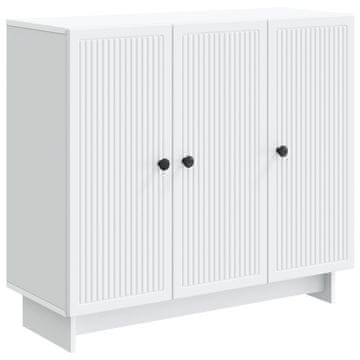 Vidaxl Strani šal Bela 89 x 34,5 x 80 cm Inženirski les