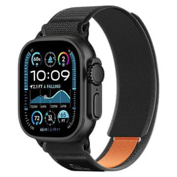 Tech-protect Nylon Elite pašček za Apple Watch 44/45/46/49mm, black / orange