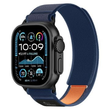 Tech-protect Nylon Elite pašček za Apple Watch 44/45/46/49mm, navy / orange