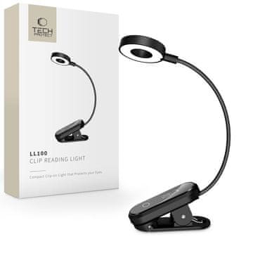 Tech-protect LL100 LED svetilka s sponko, črna