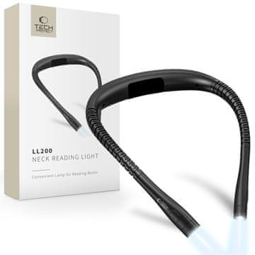 Tech-protect LL200 LED svetilka za vrat, črna