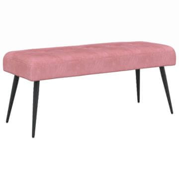 Vidaxl Klop s gumbnim oblazinjenjem Roza 80 x 40 x 46 cm Žamet