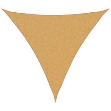 Vidaxl Senčnik jadro 160 g/m² trikotno peščeno 3,6x3,6x3,6 m HDPE