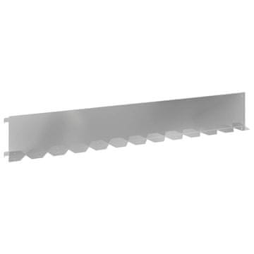 Vidaxl Robovi trave 20 szt. 102 x 15 x 4 cm Jeklo Srebrna