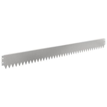 Vidaxl Robovi trave 50 szt. 103 x 10 cm Jeklo Srebrna