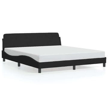 Vidaxl Posteljni okvir Dover črne barve 180x200 cm žamet