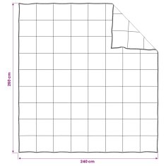 Vidaxl Zimska odeja Bež 260 x 240 cm 100% Naravni Kapok