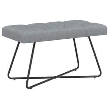 Vidaxl Klop s gumbnim oblazinjenjem Svetlo siva 80 x 40 x 46 cm Blago