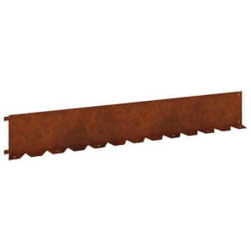 Vidaxl Robovi trave 30 szt. 102 x 15 x 4 cm Jeklo Rjav