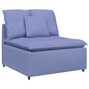 Vidaxl Modularni kavč z blazinami jeans moder 100 cm