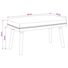 Vidaxl klop Enobarvno Bež 80 x 40 x 46 cm Bouclé