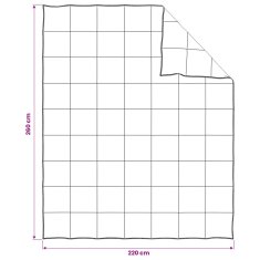 Vidaxl Zimska odeja Bež 260 x 220 cm 100% Naravni Kapok