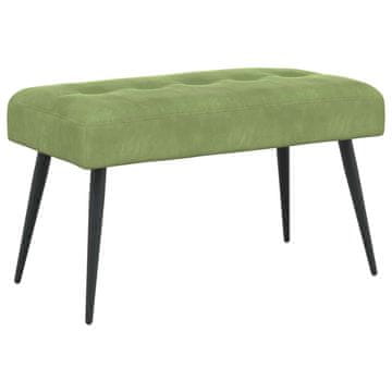 Vidaxl Klop s gumbnim oblazinjenjem Svetlo zelena 80 x 40 x 46 cm