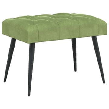 Vidaxl Klop s gumbnim oblazinjenjem Svetlo zelena 60 x 40 x 45 cm