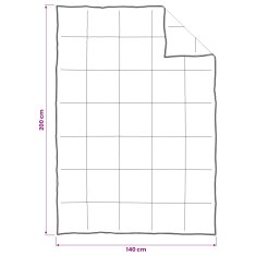 Vidaxl Zimska odeja Bež 140 x 200 cm 100% Naravni Kapok