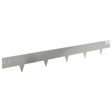 Vidaxl Robovi trave 30 szt. 100 x 12 cm Jeklo Srebrna