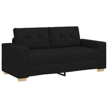 Vidaxl Dvosed črne barve 180x77x82 cm blago
