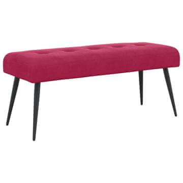 Vidaxl Klop s gumbnim oblazinjenjem Vinorodna rdeča 110 x 40 x 46 cm
