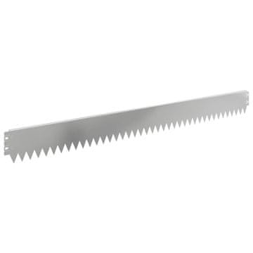 Vidaxl Robovi trave 30 szt. 103 x 10 cm Jeklo Srebrna