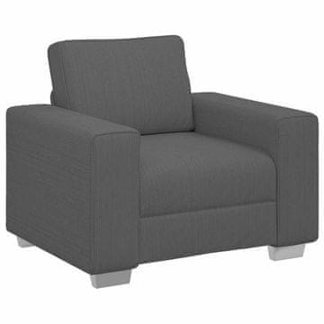 Vidaxl Kavč fotelj temno siv 100x77x82 cm žametno blago