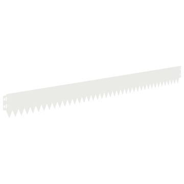 Vidaxl Robovi trave 30 szt. 103 x 10 cm Jeklo Bela