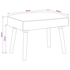 Vidaxl klop Enobarvno Bež 60 x 40 x 45 cm Bouclé