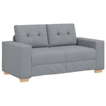 Vidaxl Dvosed svetlo siv 160x77x82 cm blago