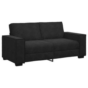 Vidaxl Dvosed črne barve 180x78x84 cm žamet