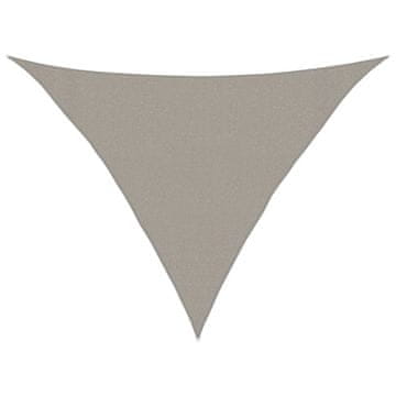 Vidaxl Senčnik jadro 160 g/m² trikotno svetlo sivo 3x3x4,2 m HDPE
