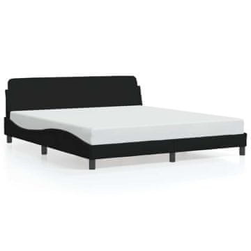 Vidaxl Posteljni okvir Dover črne barve 180x200 cm blago