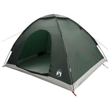 Vidaxl Kamperski šotor s streho Vojaška zelena 275 x 215 x 125 cm