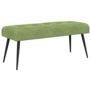 Vidaxl Klop s gumbnim oblazinjenjem Svetlo zelena 110 x 40 x 46 cm