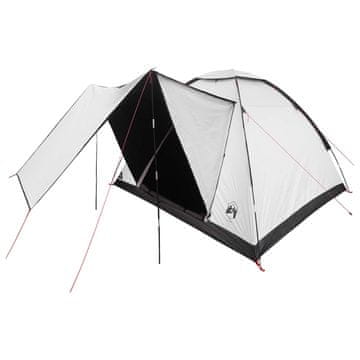 Vidaxl Kamperski šotor s streho Bela zatemnitev 275 x 215 x 125 cm