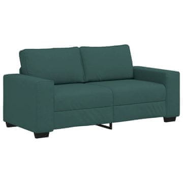 Vidaxl Dvosed temno zelen 180x77x82 cm blago
