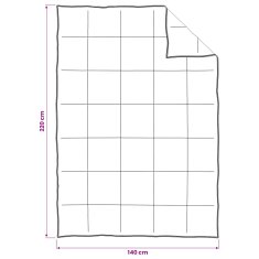 Vidaxl Zimska odeja Bež 140 x 220 cm 100% Naravni Kapok