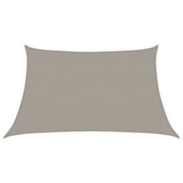 Vidaxl Senčnik jadro 160 g/m² trapez svetlo siv 3/4x2 m HDPE