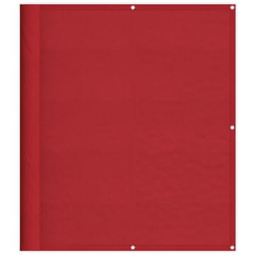 Vidaxl Balkonska pregrada rdeča 120x1000 cm 100 % poliester oxford