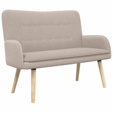 Vidaxl Kavč za 2 osebi Svetlo siva 115 x 61 x 87 cm Bouclé