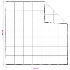 Vidaxl Zimska odeja Bež 200 x 200 cm 100% Naravni Kapok