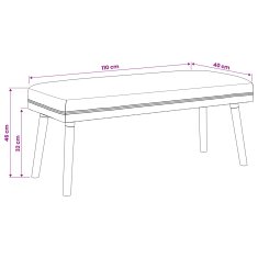 Vidaxl klop Enobarvno Bež 110 x 40 x 46 cm Bouclé