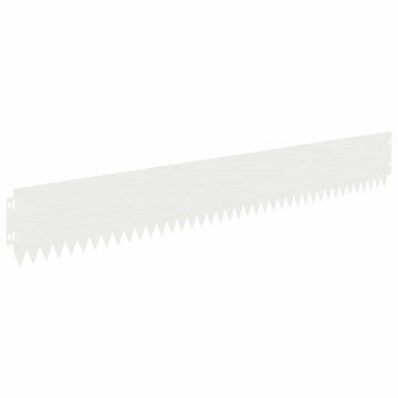 Vidaxl Robovi trave 20 szt. 103 x 15 cm Jeklo Bela