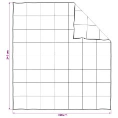 Vidaxl Zimska odeja Bež 240 x 220 cm 100% Naravni Kapok