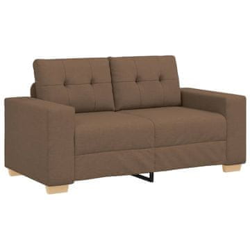 Vidaxl Dvosed rjave barve 160x77x82 cm blago
