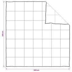 Vidaxl Zimska odeja Bež 200 x 220 cm 100% Naravni Kapok